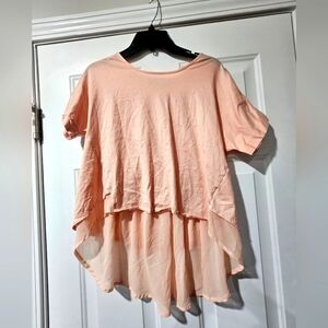 Anthropologie Eri +Ali split back Chaffon top